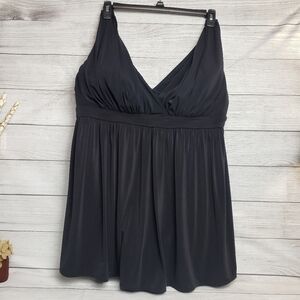 Sonnet Shores Black Bathing Suit Swim‎ Suit Dress Sz 24W